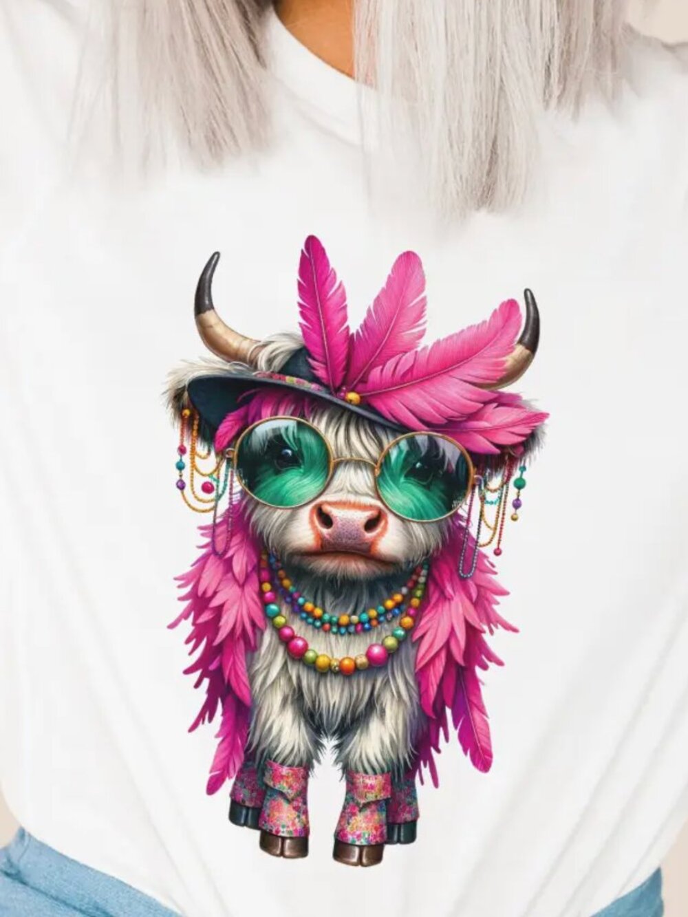 Fancy Farm Animal Tee - Cow